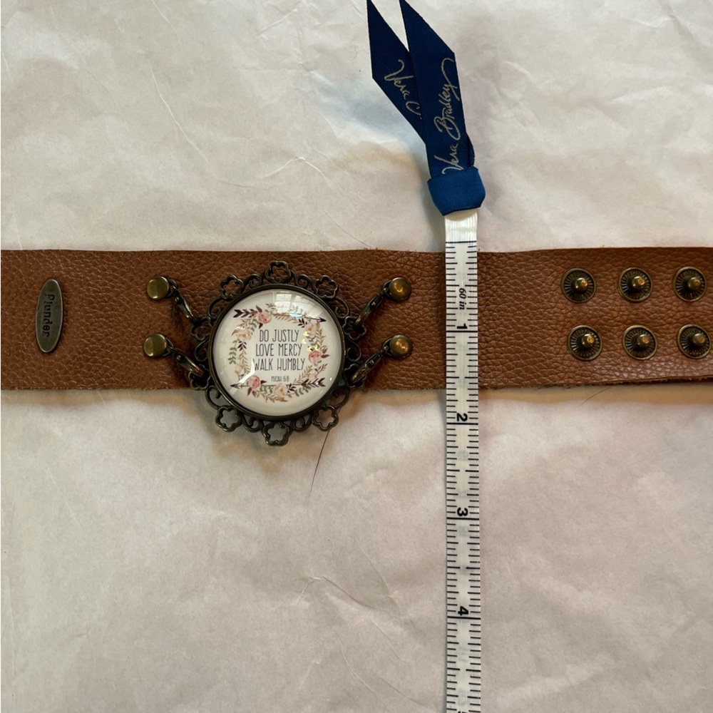 Leather Bracelet with Bible Verse